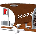 modern bus platform 3d model