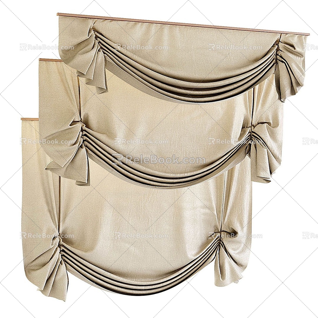 Roman Curtain Curtain 3d model