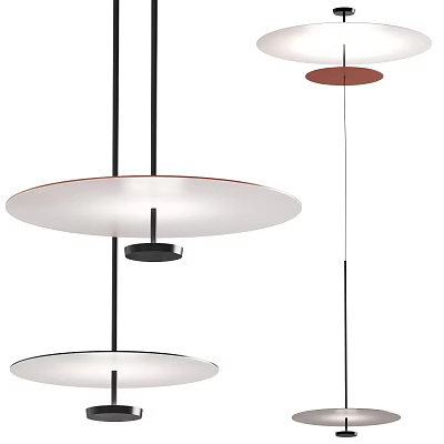 Modern Minimalist Pendant Light Design With Round White Glass Shade And Black Metal Frame 3d model