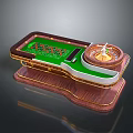 Home Entertainment Roulette Table With Green Felt Surface And Wooden Base Design