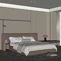 Modern Elegant Bedroom Interior With Upholstered Headboard Nightstand Lamps And Window Blinds