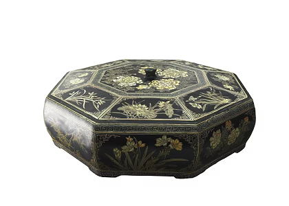 Box black box storage box wooden box eight hundred boxes paint box New Year box snack box pattern box black box storage 3d model