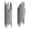 Modern Gold Metal Wall Lamps With Stylish Vertical Stripes Design