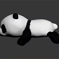Cute Black And White Panda Plush Toy Lying Down Soft Stuffed Animal