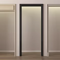 Different Colors Door Frames With Simple Design On Light Colored Walls And Wooden Floor