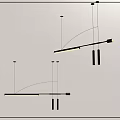Pendant lamp combination 3d model