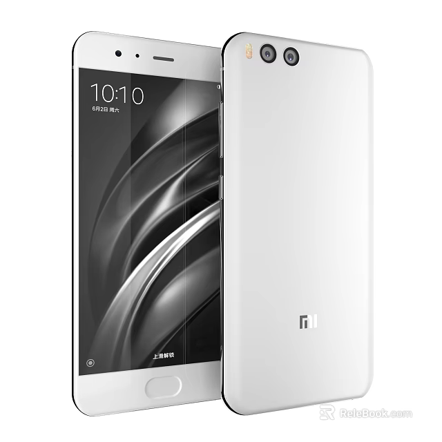 Sleek White Smartphone Front Screen Display With Curved Design And Rear Cameras Setup 3d model