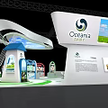 Oceana Exhibition Booth with Cow Milk Theme Modern Green White Windmill Decor