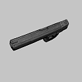 Modern Tactical Pistol With Blue Grip And Black Barrel Design Features Trigger Guard