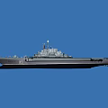 Aircraft Carrier as Military Naval Weapon with Flight Deck and Combat Equipment