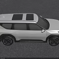White KIA SUV With Modern Exterior Design Front Grille And LED Headlights 3d model