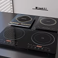 Minotli Induction Cooktops Modern Kitchen Appliances With Black Design And Digital Panels