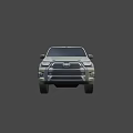 Toyota Pickup Truck With Beige Exterior Bold Grille LED Headlights And Rugged Black Wheels