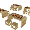 New Chinese Go Table Go Table Go Chess Board 3d model