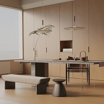 Modern dining table 3d model