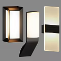Modern Wall Lights With Stylish Different Shapes And Black Wooden Accent Design