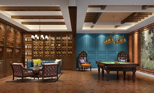 American Wine Cellar Billiards Hall 3d model