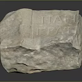 Ancient Stone and Wood Carving Artifact With HAN DYNASTY Inscribed Text