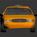 Yellow NYC Taxi Vehicle With Classic Design And Roof Sign Exterior