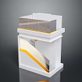 Modern Two Story Architecture With Glass Railing And Yellow Staircase Design
