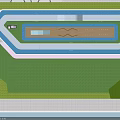 Sports Facility Design Featuring Oval Track Green Lawn Spectator Stands And Fencing