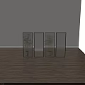 Modern Glass Room Dividers With Transparent Panels Green Plants And Wooden Floor