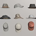 Trendy Hats Collection Featuring Different Styles Including Wide Brimmed And Baseball Caps With Various Colors