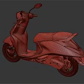 Modern Teal Green Motorcycle With Glossy Body Black Seat And Rearview Mirror