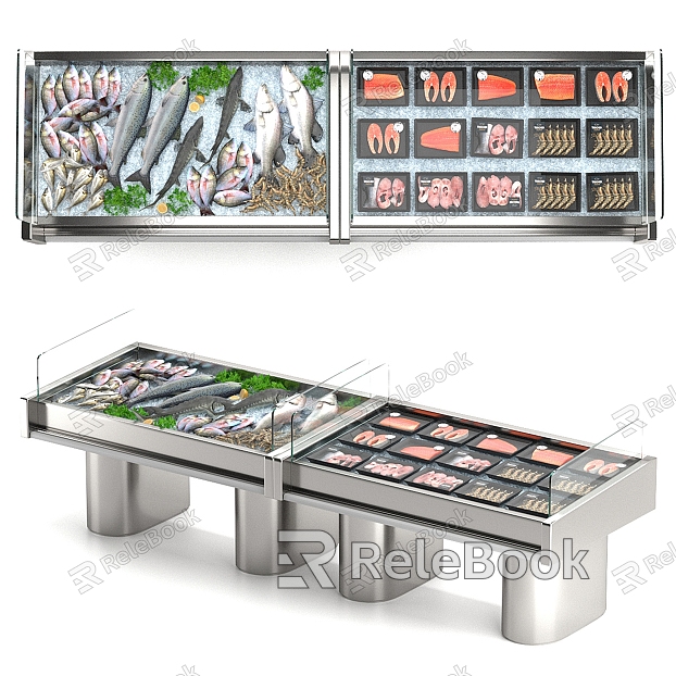 Seafood Class Seafood Display Cabinet Supermarket Seafood Chilled Cabinet model