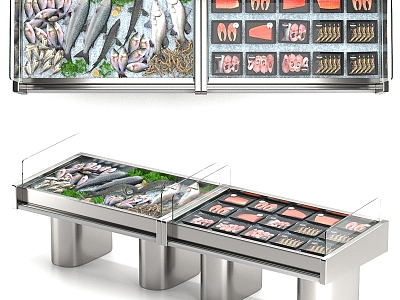 Seafood Class Seafood Display Cabinet Supermarket Seafood Chilled Cabinet model