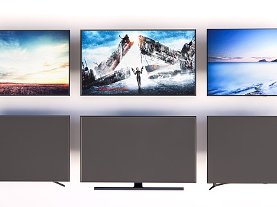 Modern TV Combination TV Display Wall-mounted TV model