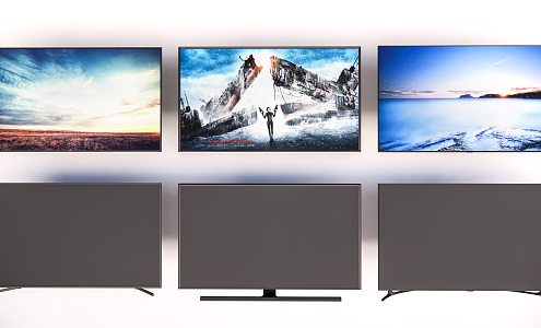 Modern TV Combination TV Display Wall-mounted TV 3d model