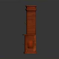 Traditional Red Mahogany Cabinet With Glass And Wooden Doors Two Tiered Design