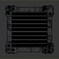 Industrial Square Metal Equipment Featuring Grated Front And Bolted Corners