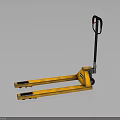 Yellow Manual Pallet Truck With Heavy Duty Fork Arms And Black Handle