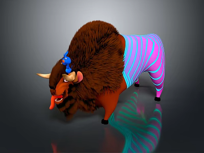 Yak Bison Bull Bull Bull Cartoon Bull Animation Bull Animation Bull Buffalo Animation Character Game Character 3d model