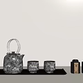 Tea Set Combination 3d model