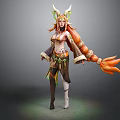 Fantasy Female Character With Antler Headdress And Woodland Creature Inspired Features