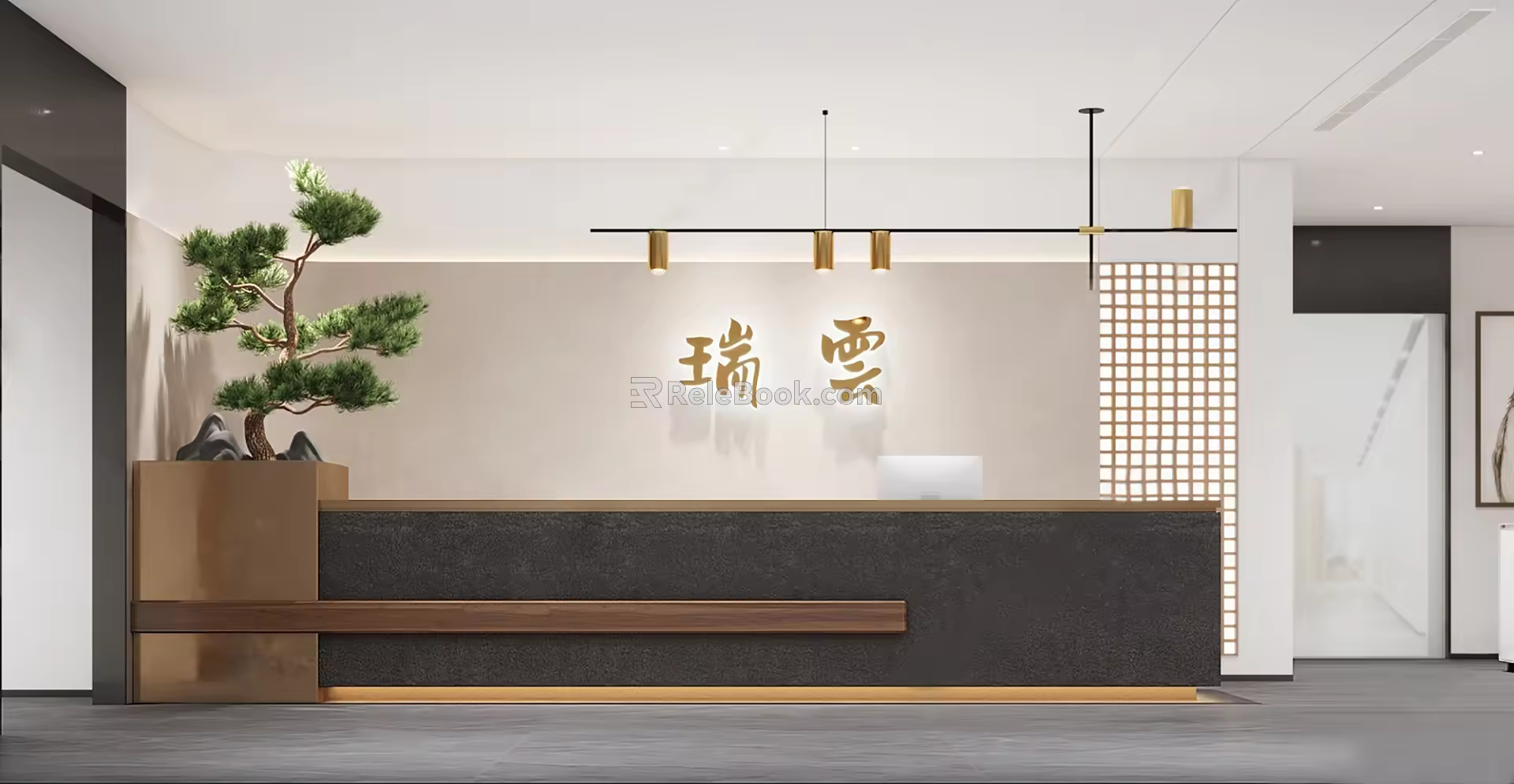 New Chinese Front Desk 3d model