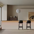 Modern dining table 3d model