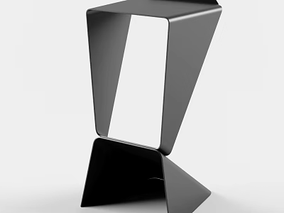 Modern Geometric Coffee Table With Black Metal Frame And Open Structure 3d model