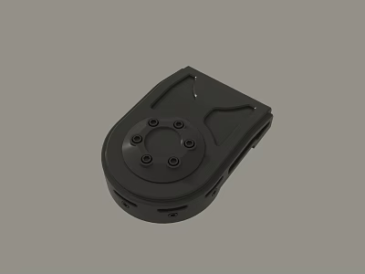 Black Plastic Device Enclosure With Multiple Holes And Technical Structural Design 3d model