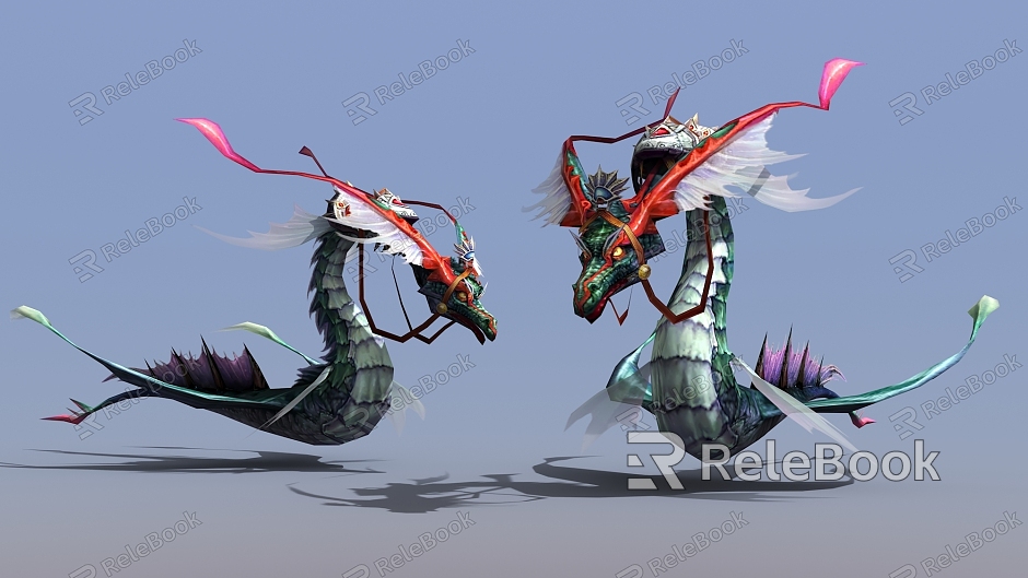 god beast flying dragon dinosaur game character model