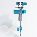 Commercial Electric Hoist Lifting Equipment With Blue Motor And Chain Hook