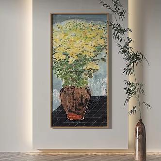 Modern Retro Middle Ancient Light Luxury Oil Painting Decorative Painting 3d model