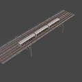 Silver Passenger Train With Large Glass Windows And Multiple Carriages On Railway Tracks