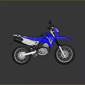 Yamaha Blue And White Off Road Motorcycle With Modern Design And Large Tires