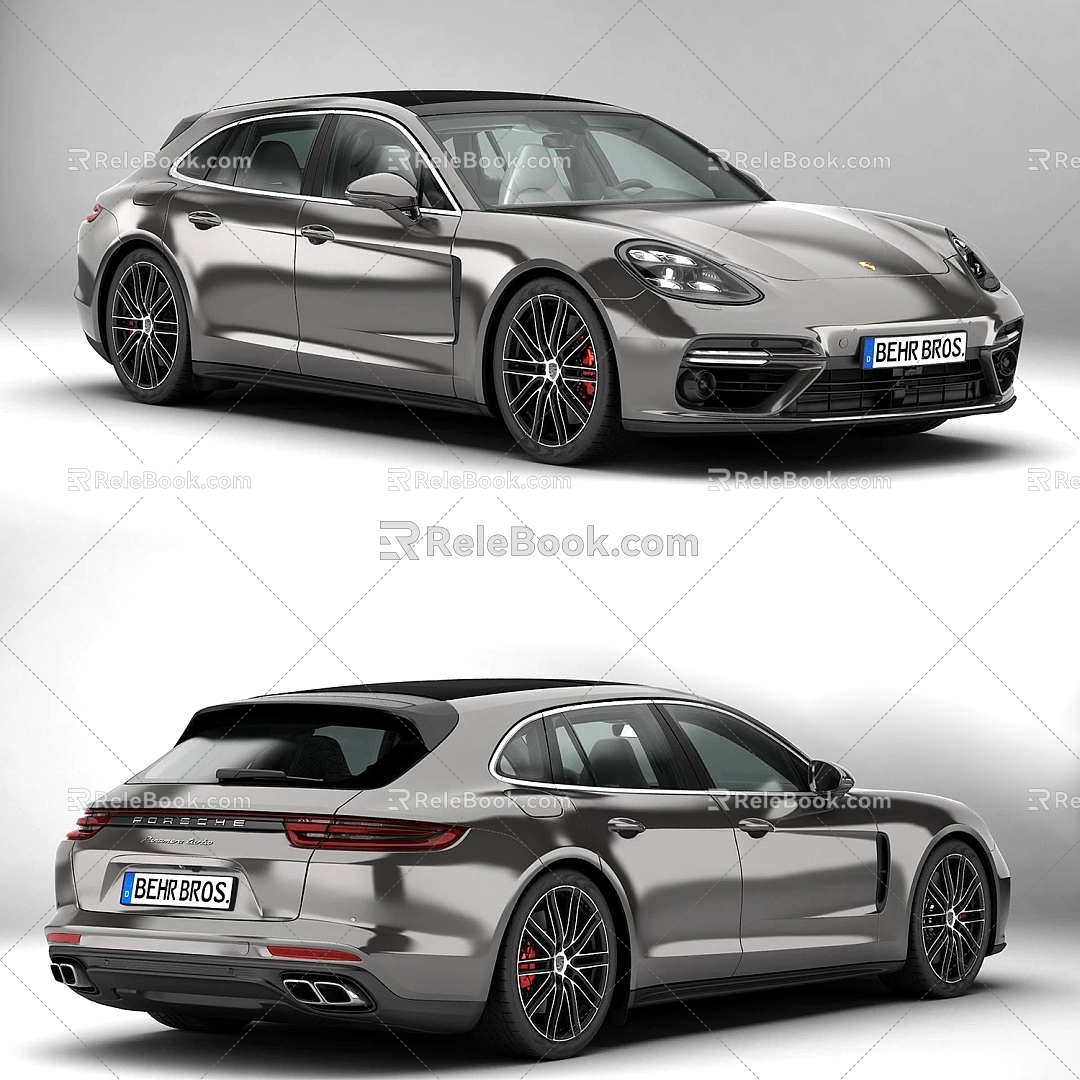 modern porsche car 3d model