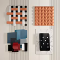 Modern Wall Decor With Woven Patterns Geometric Shapes And Colorful Textures 3d model