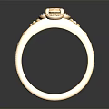 Exquisite Gold Fashion Ring With Detailed Engraved Patterns And Sparkling Central Gemstone